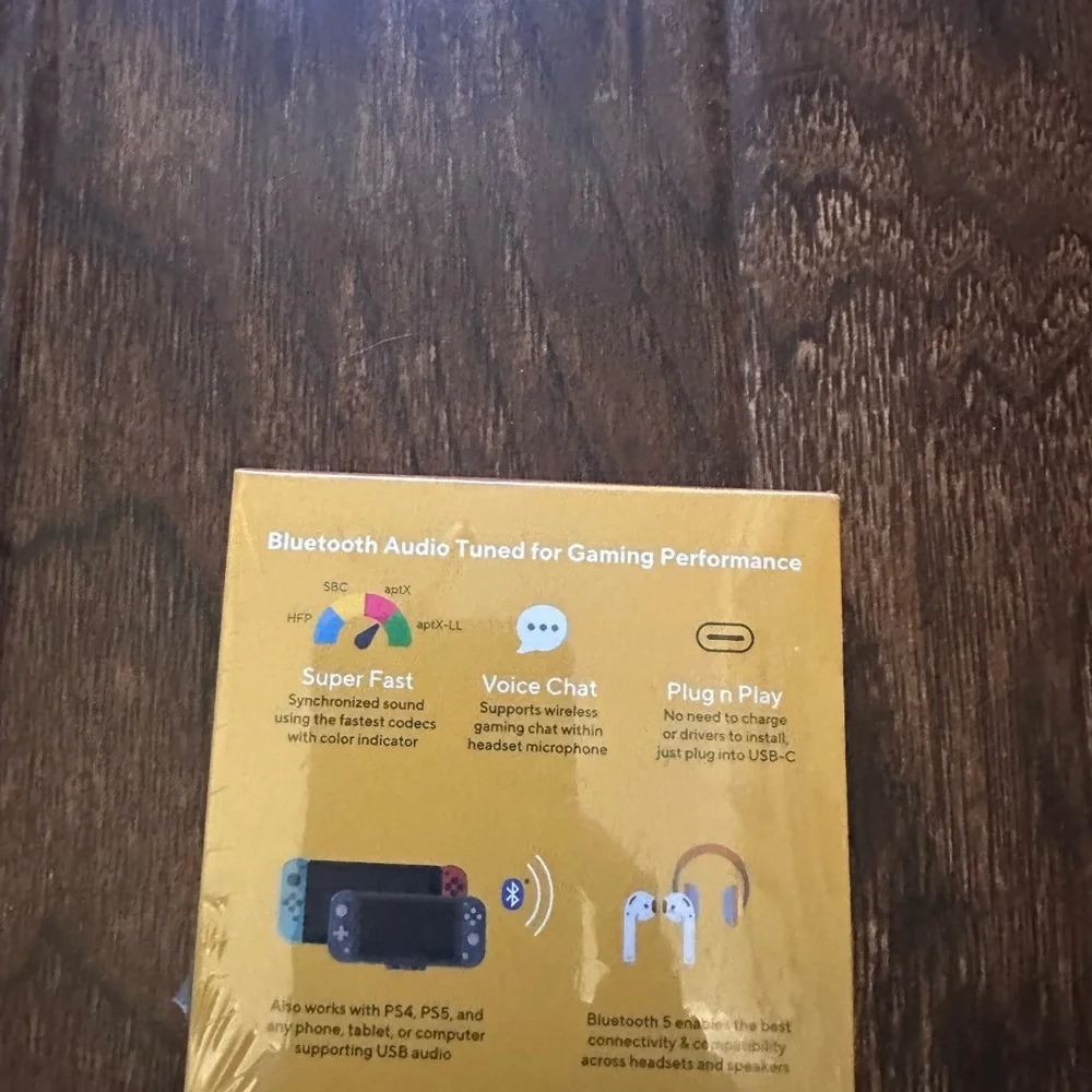 GENKI Audio Lite Bluetooth 5.0 Adapter‎ for Nintendo Switch, Blue - NEW